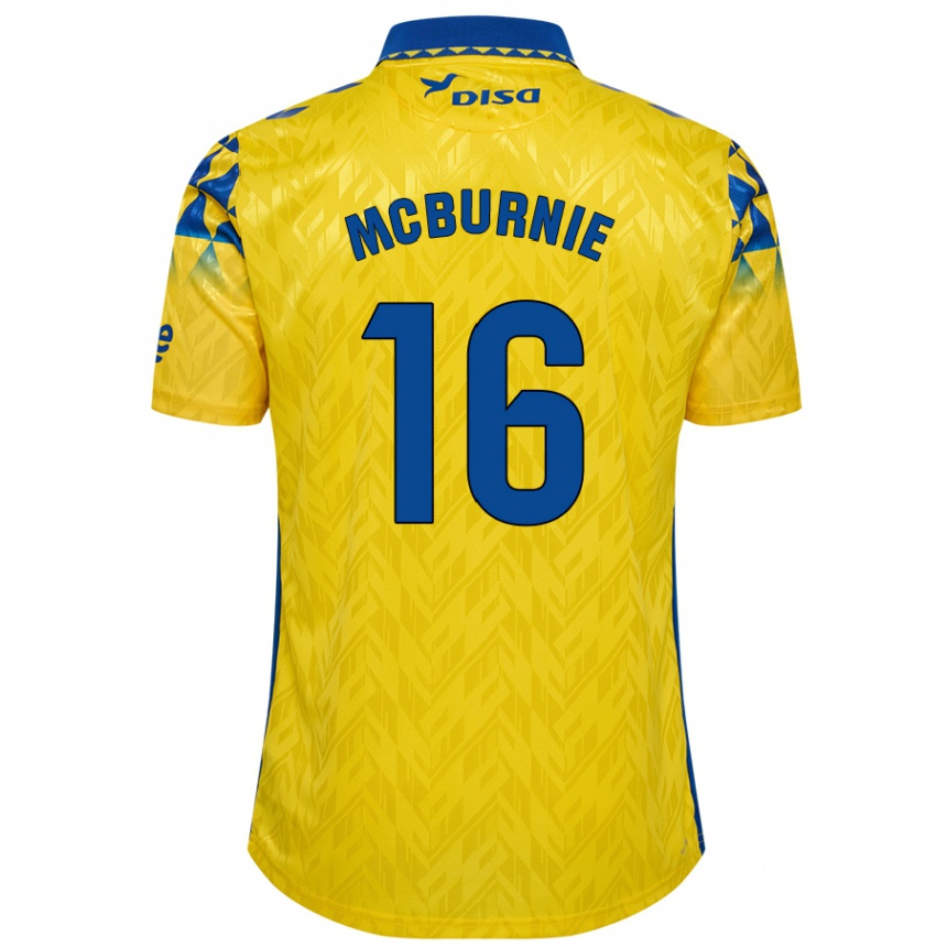 Niño Fútbol Camiseta Oli Mcburnie #16 Amarillo Azul 1ª Equipación 2024/25 México