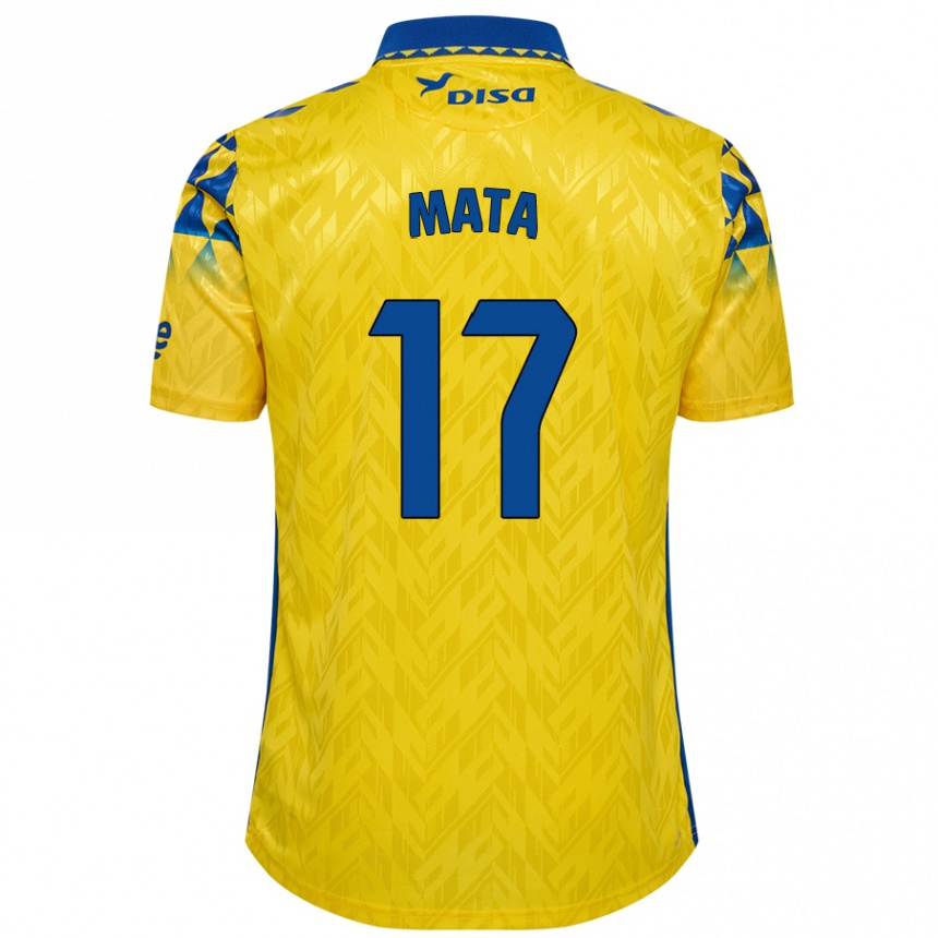 Niño Fútbol Camiseta Jaime Mata #17 Amarillo Azul 1ª Equipación 2024/25 México