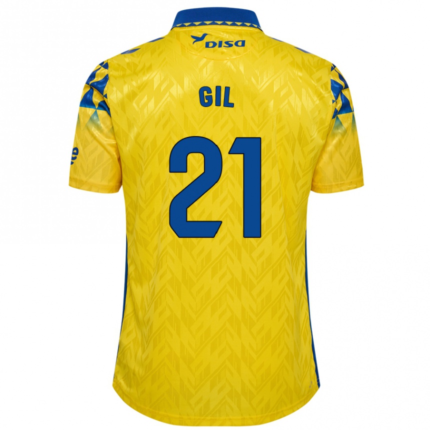 Niño Fútbol Camiseta Iván Gil #21 Amarillo Azul 1ª Equipación 2024/25 México