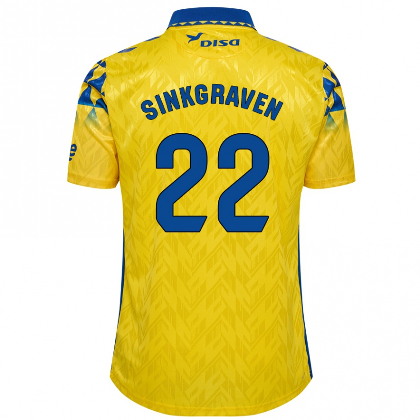 Niño Fútbol Camiseta Daley Sinkgraven #22 Amarillo Azul 1ª Equipación 2024/25 México