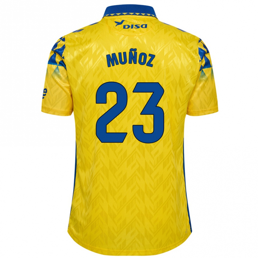 Niño Fútbol Camiseta Álex Muñoz #23 Amarillo Azul 1ª Equipación 2024/25 México