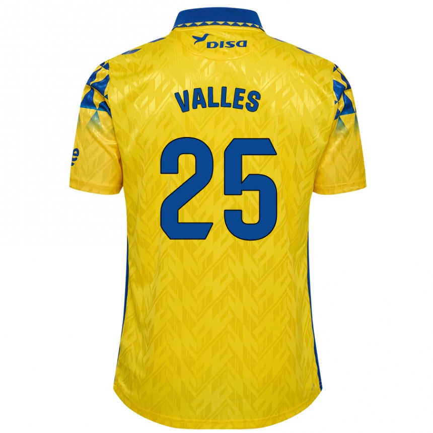 Niño Fútbol Camiseta Álvaro Valles #25 Amarillo Azul 1ª Equipación 2024/25 México