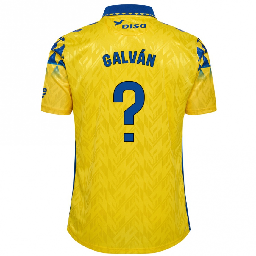 Niño Fútbol Camiseta Carlos Galván #0 Amarillo Azul 1ª Equipación 2024/25 México