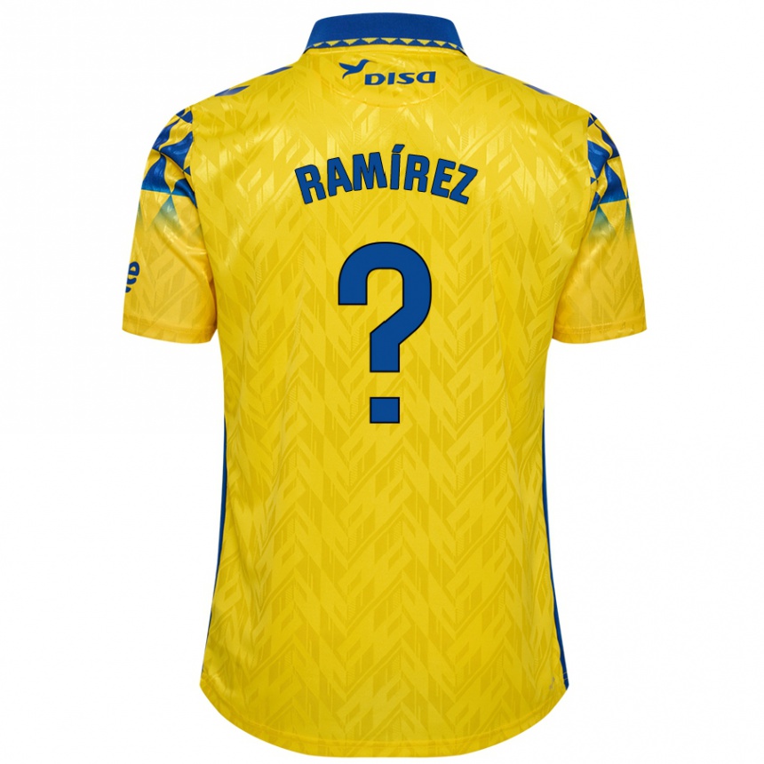 Niño Fútbol Camiseta Daniel Ramírez #0 Amarillo Azul 1ª Equipación 2024/25 México