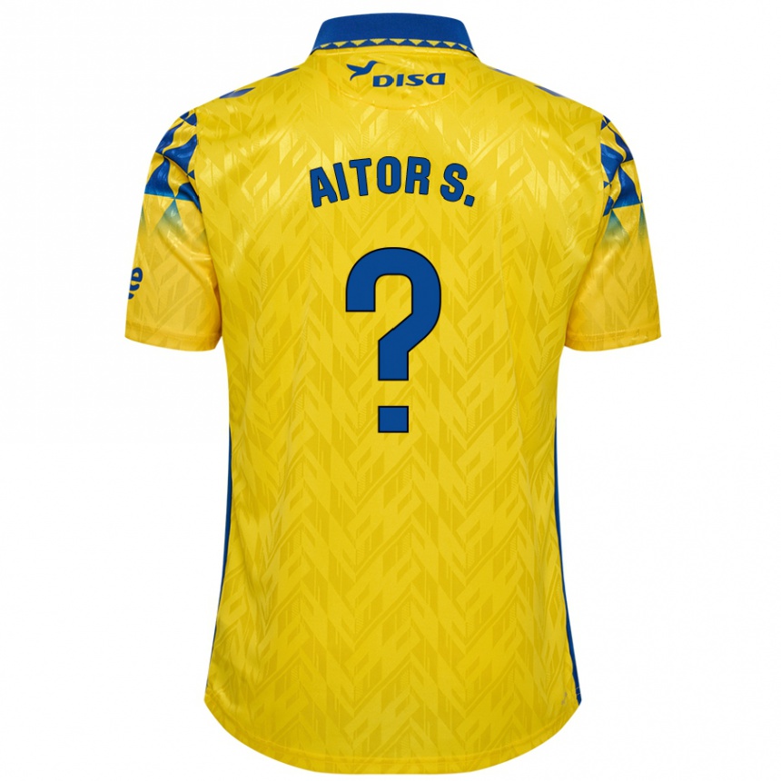 Niño Fútbol Camiseta Aitor Sánchez #0 Amarillo Azul 1ª Equipación 2024/25 México