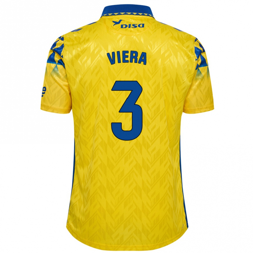 Niño Fútbol Camiseta Óliver Viera #3 Amarillo Azul 1ª Equipación 2024/25 México