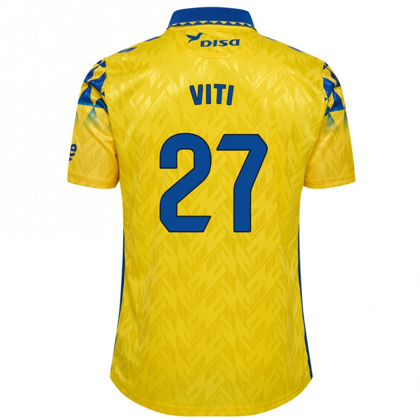 Niño Fútbol Camiseta Viti #27 Amarillo Azul 1ª Equipación 2024/25 México