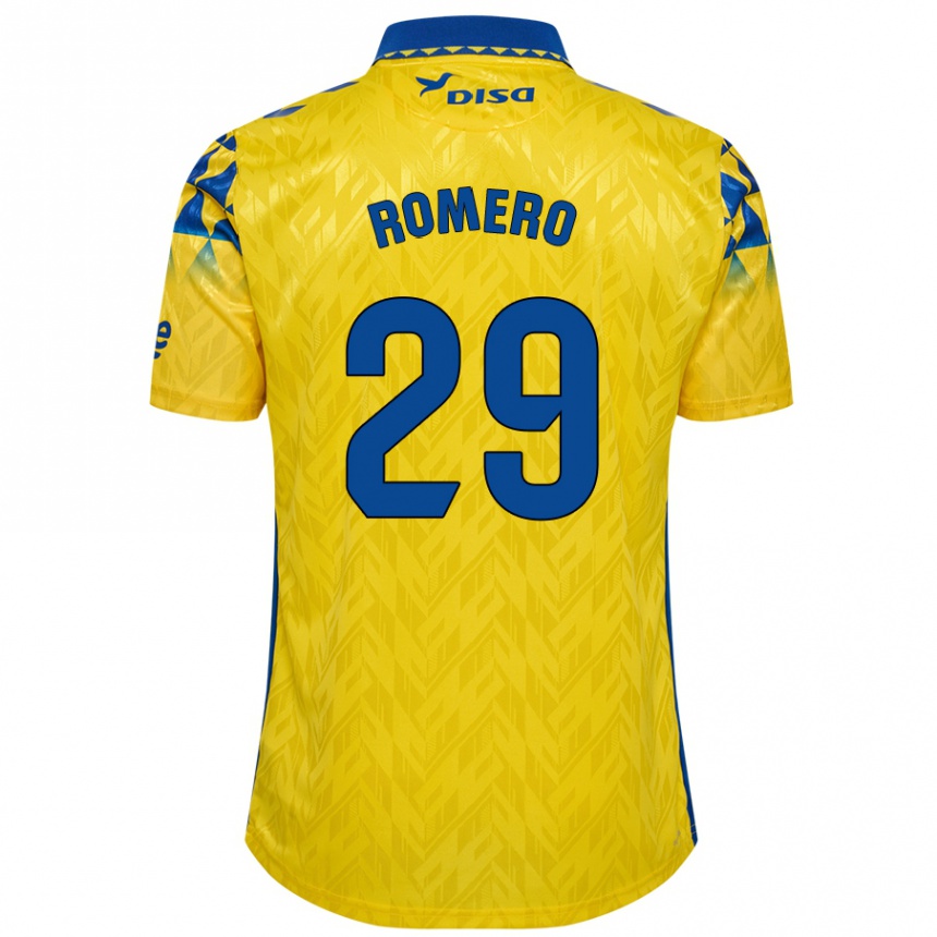 Niño Fútbol Camiseta Elías Romero #29 Amarillo Azul 1ª Equipación 2024/25 México