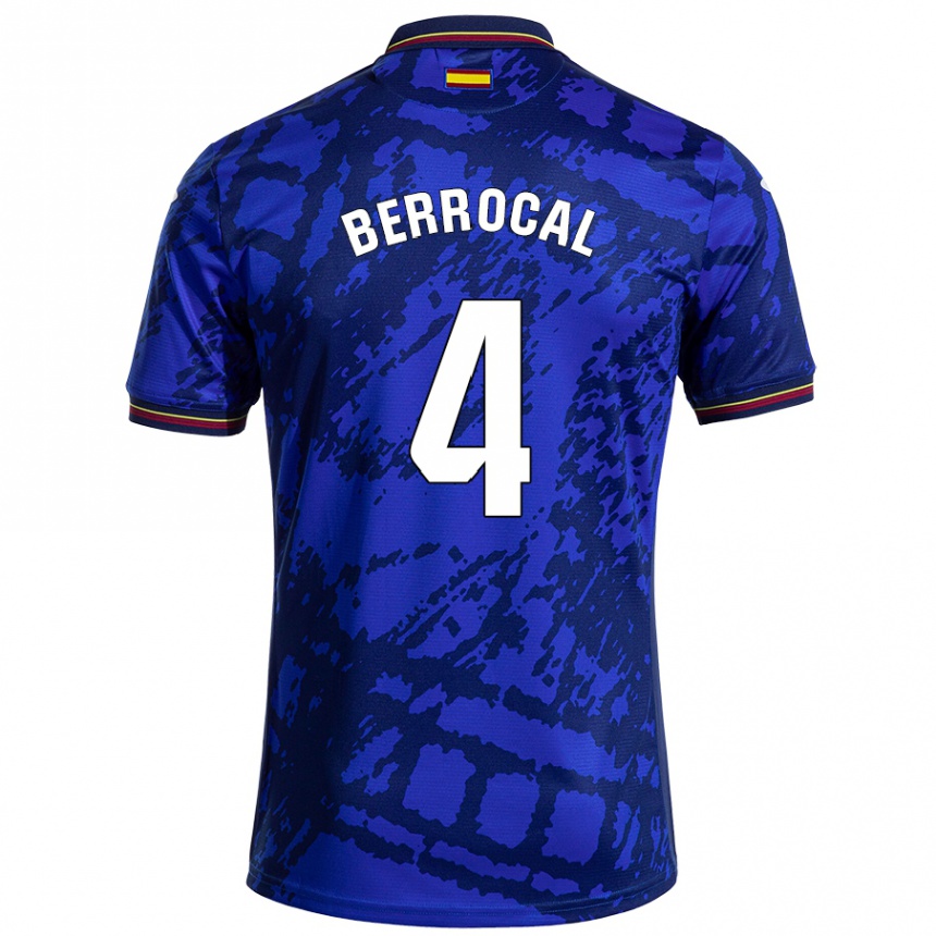 Niño Fútbol Camiseta Juan Berrocal #4 Azul Más Oscuro 1ª Equipación 2024/25 México