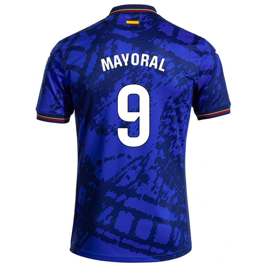 Niño Fútbol Camiseta Borja Mayoral #9 Azul Más Oscuro 1ª Equipación 2024/25 México