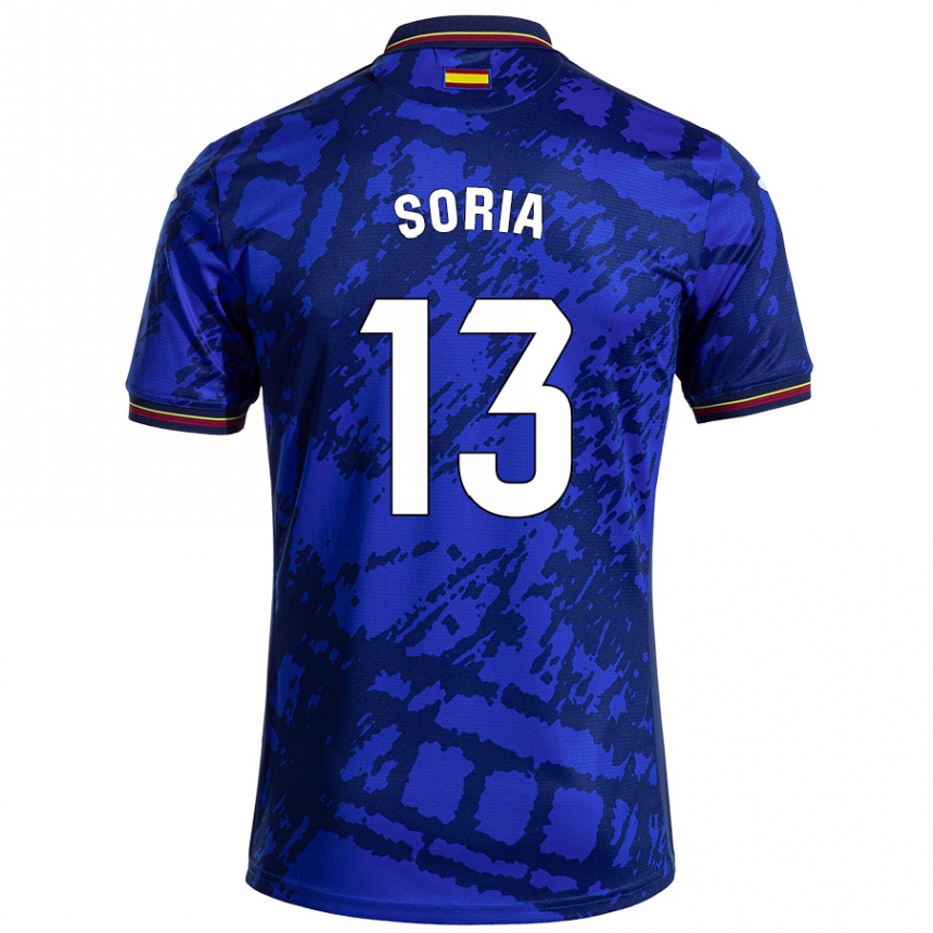 Niño Fútbol Camiseta David Soria #13 Azul Más Oscuro 1ª Equipación 2024/25 México