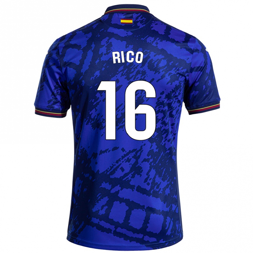 Niño Fútbol Camiseta Diego Rico #16 Azul Más Oscuro 1ª Equipación 2024/25 México