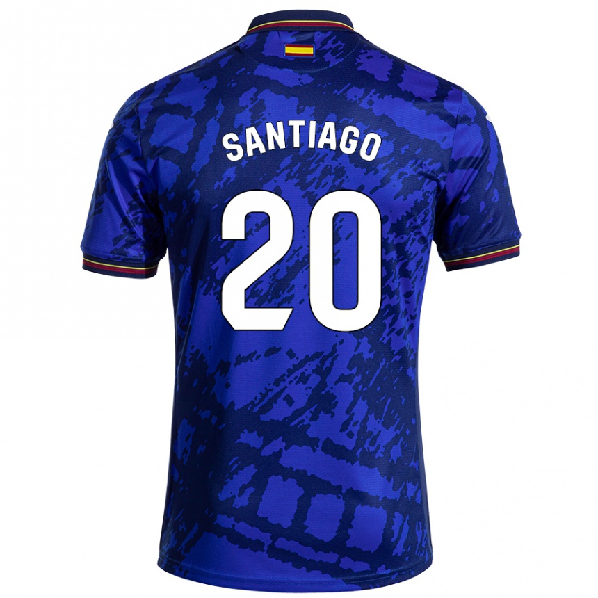 Niño Fútbol Camiseta Yellu Santiago #20 Azul Más Oscuro 1ª Equipación 2024/25 México