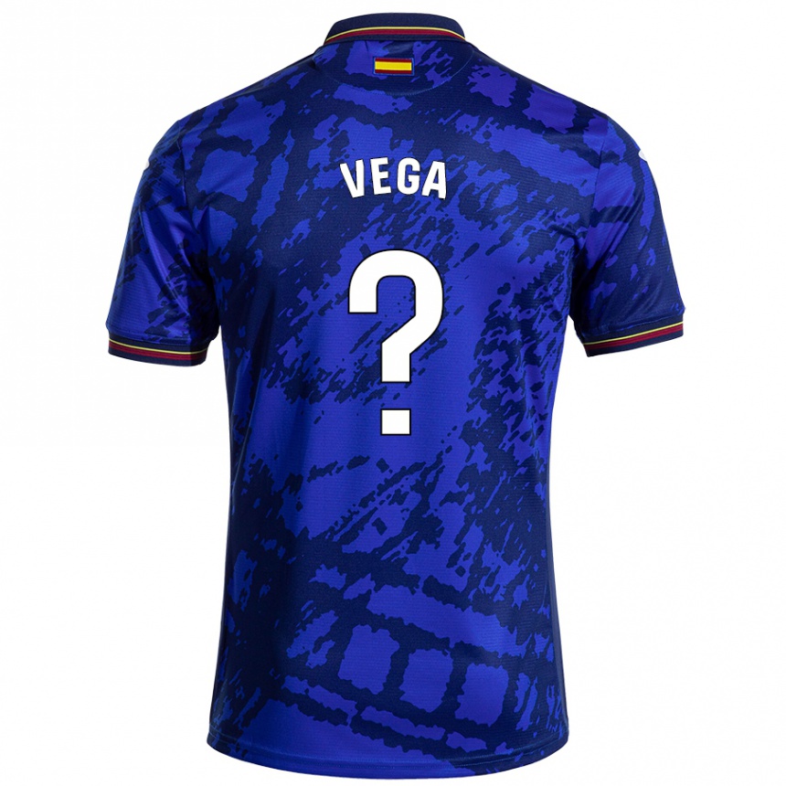 Niño Fútbol Camiseta Álvaro Vega #0 Azul Más Oscuro 1ª Equipación 2024/25 México