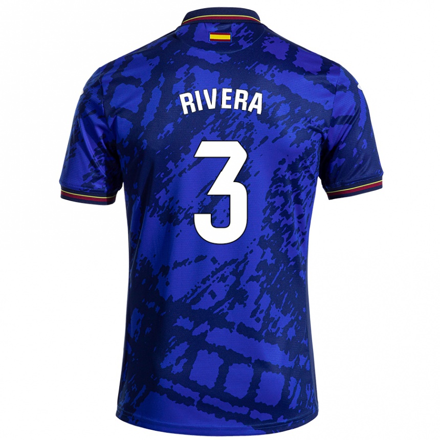 Niño Fútbol Camiseta Gorka Rivera #3 Azul Más Oscuro 1ª Equipación 2024/25 México