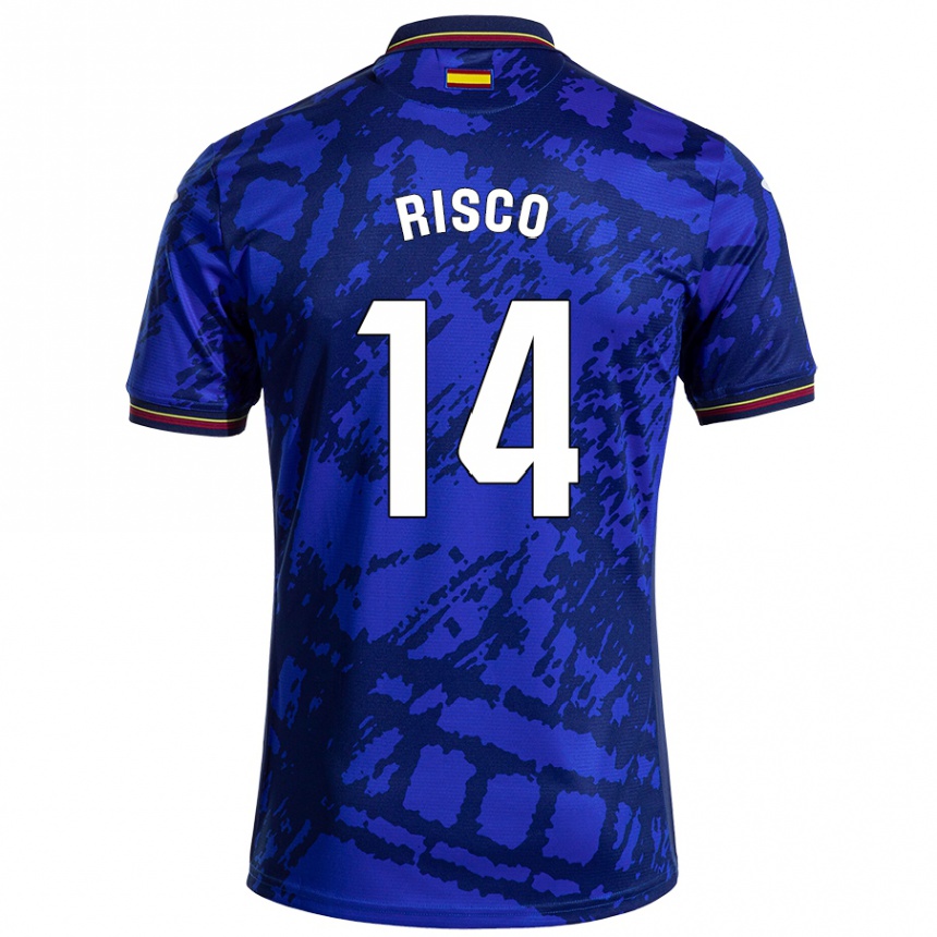 Niño Fútbol Camiseta Alberto Risco #14 Azul Más Oscuro 1ª Equipación 2024/25 México