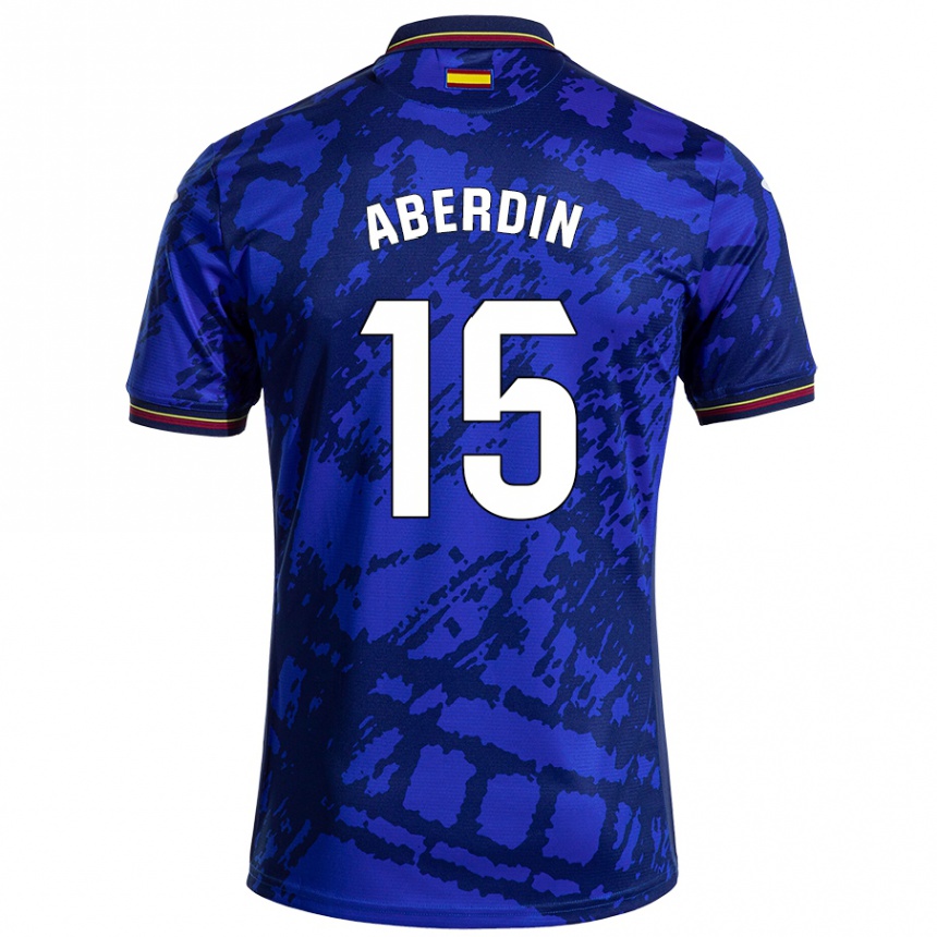 Niño Fútbol Camiseta Nabil Aberdin #15 Azul Más Oscuro 1ª Equipación 2024/25 México