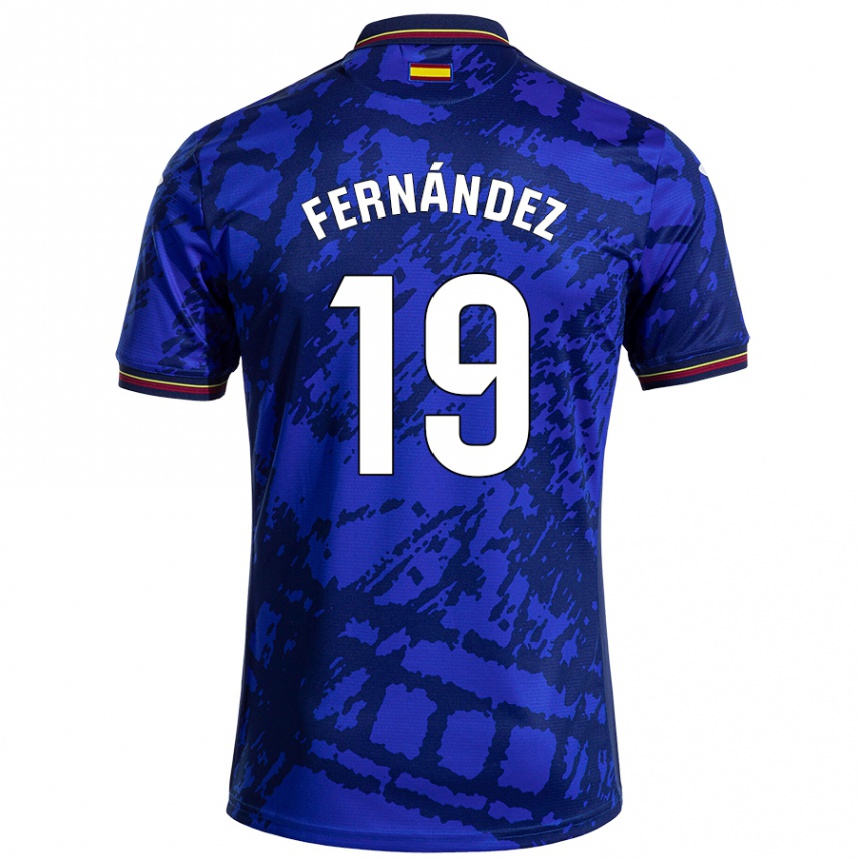 Niño Fútbol Camiseta Ismael Fernández #19 Azul Más Oscuro 1ª Equipación 2024/25 México