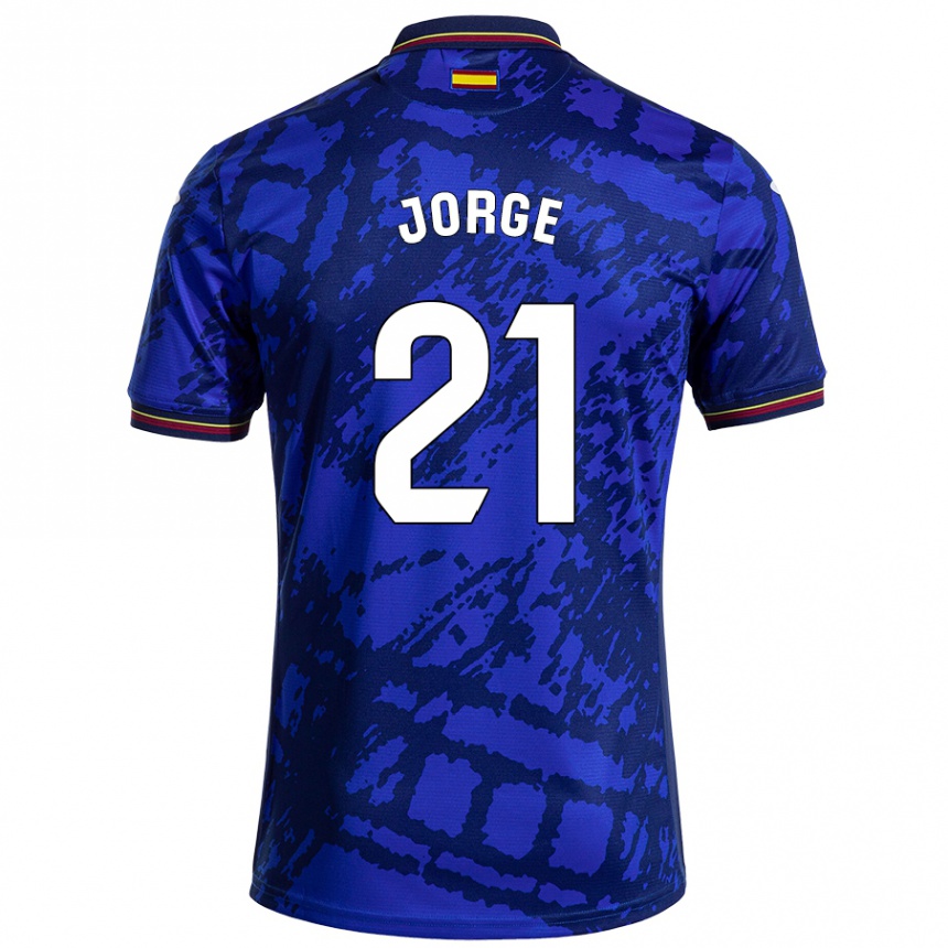 Niño Fútbol Camiseta Jeremy Jorge #21 Azul Más Oscuro 1ª Equipación 2024/25 México