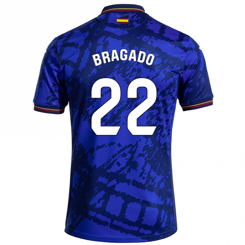 Niño Fútbol Camiseta Alonso Bragado #22 Azul Más Oscuro 1ª Equipación 2024/25 México