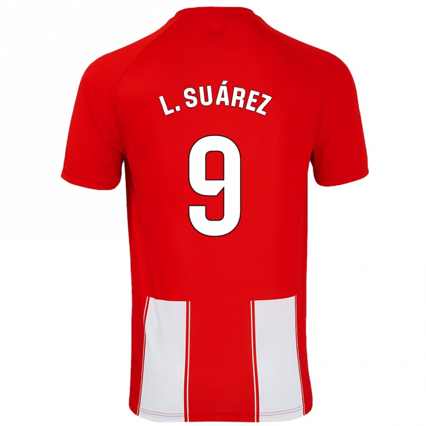 Niño Fútbol Camiseta Luis Suárez #9 Rojo Blanco 1ª Equipación 2024/25 México