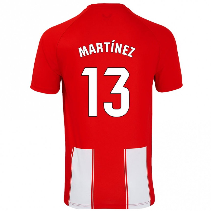 Niño Fútbol Camiseta Fernando Martínez #13 Rojo Blanco 1ª Equipación 2024/25 México