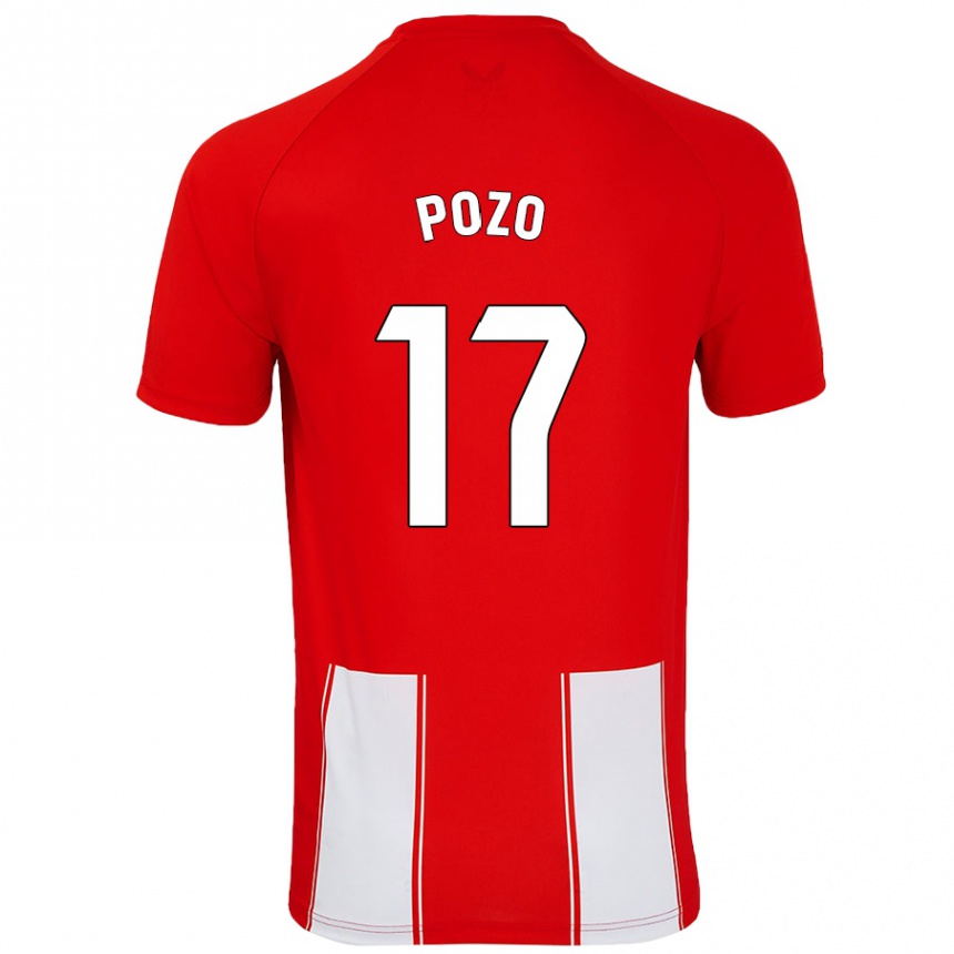 Niño Fútbol Camiseta Álex Pozo #17 Rojo Blanco 1ª Equipación 2024/25 México