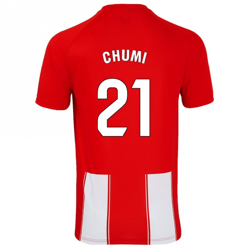 Niño Fútbol Camiseta Chumi #21 Rojo Blanco 1ª Equipación 2024/25 México