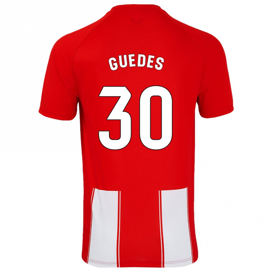 Niño Fútbol Camiseta Gui Guedes #30 Rojo Blanco 1ª Equipación 2024/25 México