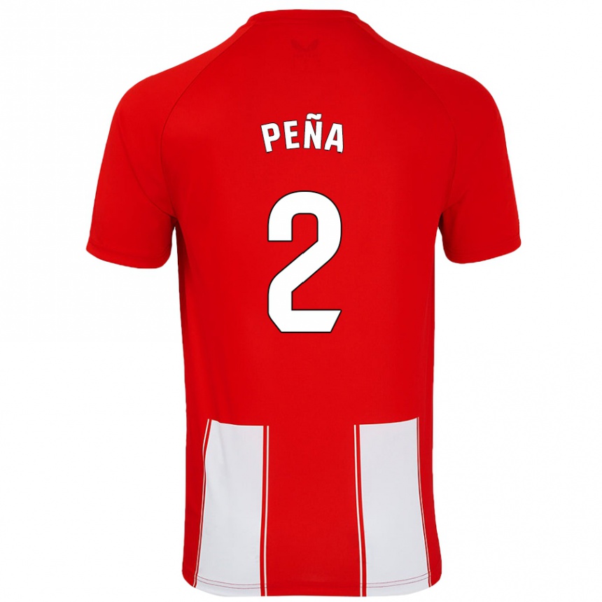 Niño Fútbol Camiseta Miguel Peña #2 Rojo Blanco 1ª Equipación 2024/25 México