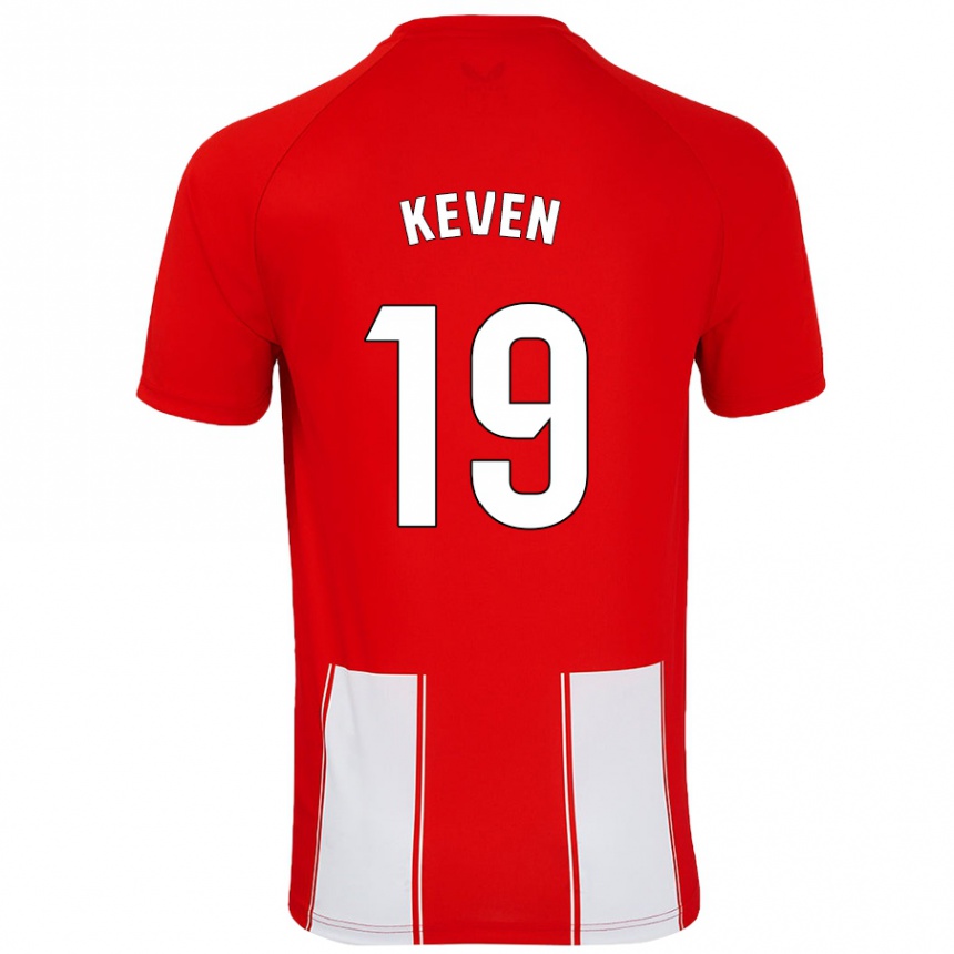 Niño Fútbol Camiseta Keven #19 Rojo Blanco 1ª Equipación 2024/25 México