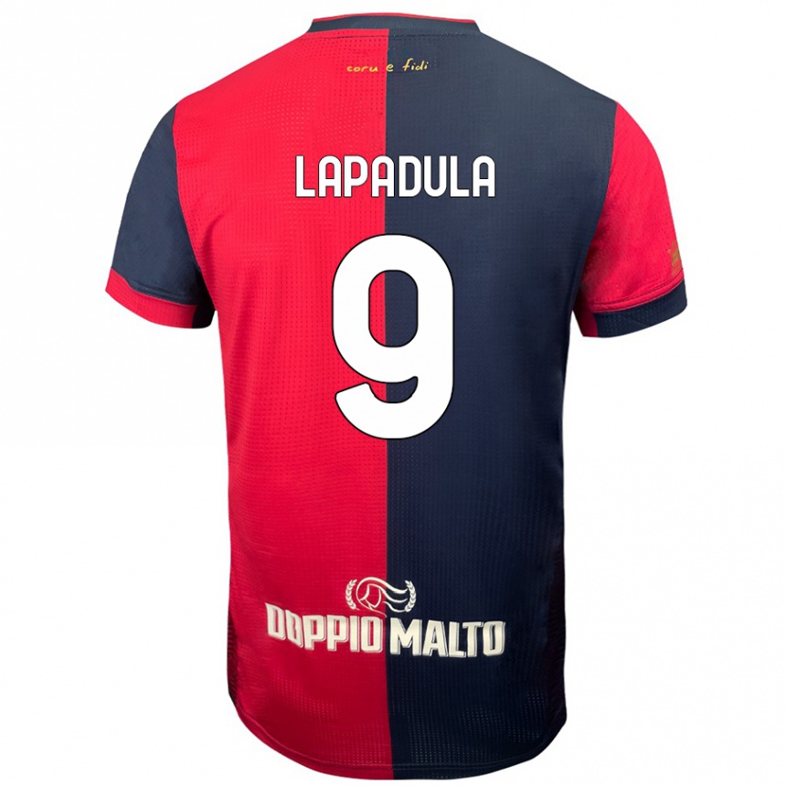 Niño Fútbol Camiseta Gianluca Lapadula #9 Rojo Azul Más Oscuro 1ª Equipación 2024/25 México