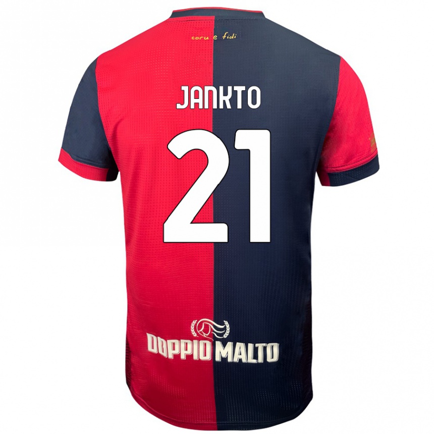 Niño Fútbol Camiseta Jakub Jankto #21 Rojo Azul Más Oscuro 1ª Equipación 2024/25 México