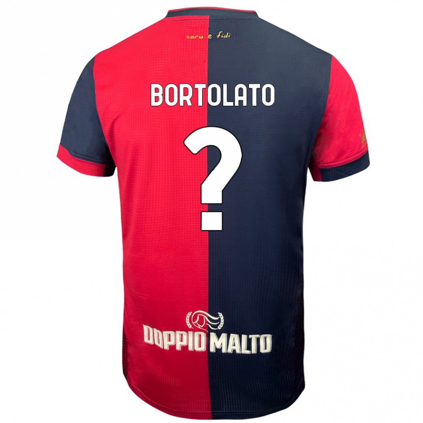 Niño Fútbol Camiseta Filippo Bortolato #0 Rojo Azul Más Oscuro 1ª Equipación 2024/25 México