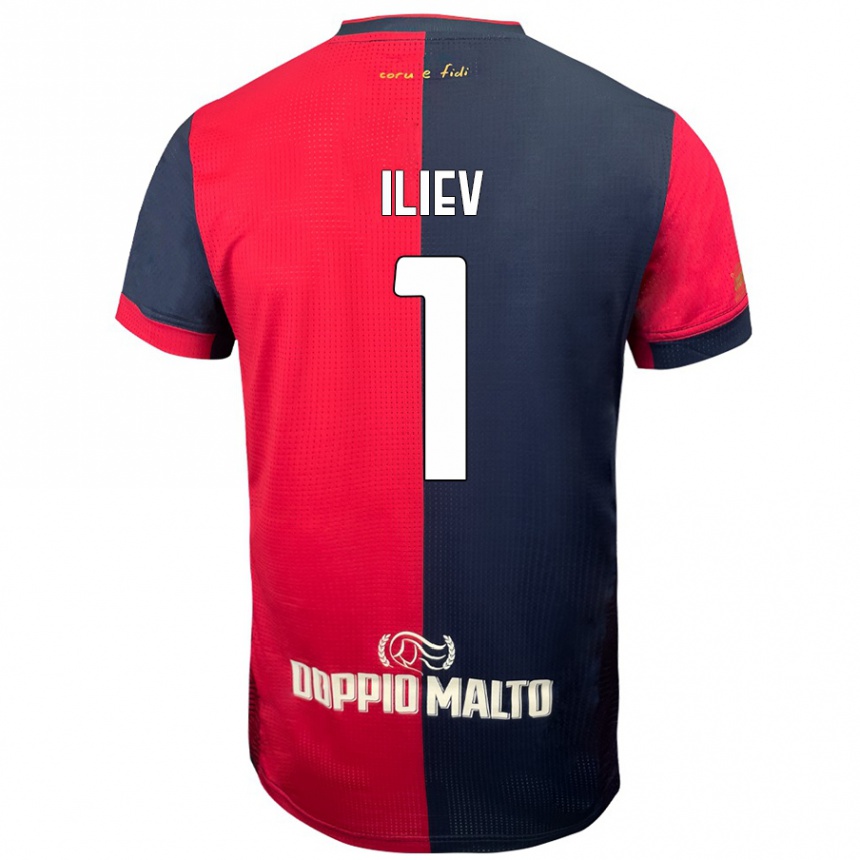 Niño Fútbol Camiseta Velizar-Iliya Iliev #1 Rojo Azul Más Oscuro 1ª Equipación 2024/25 México