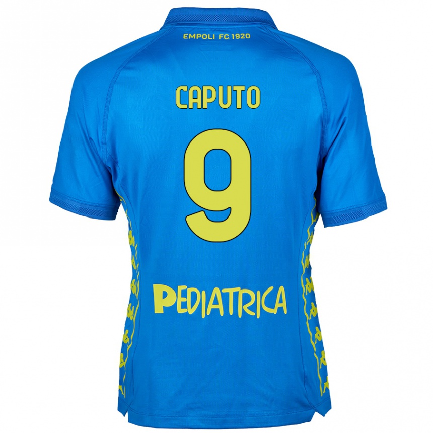 Niño Fútbol Camiseta Francesco Caputo #9 Azul 1ª Equipación 2024/25 México