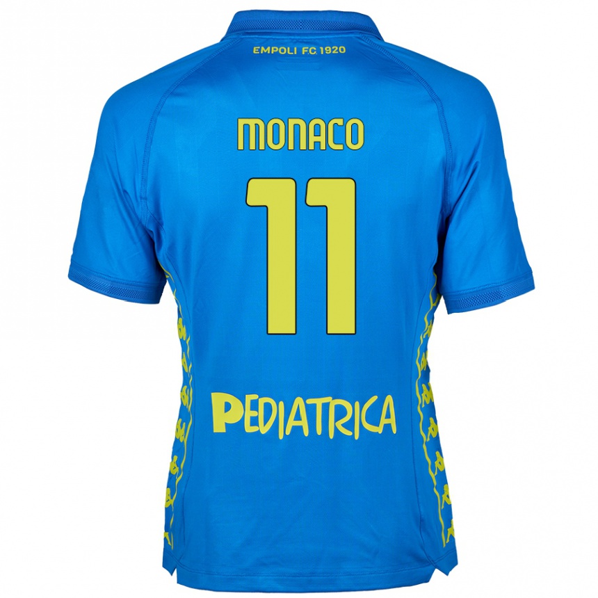 Niño Fútbol Camiseta Salvatore Monaco #11 Azul 1ª Equipación 2024/25 México