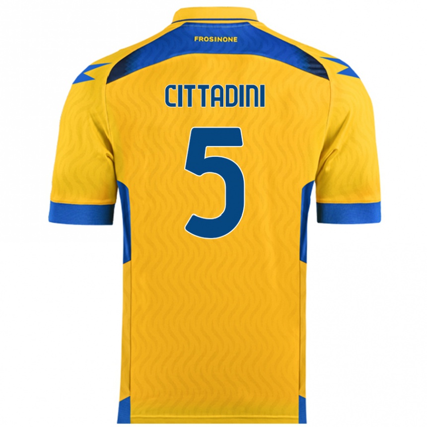 Niño Fútbol Camiseta Giorgio Cittadini #5 Amarillo 1ª Equipación 2024/25 México