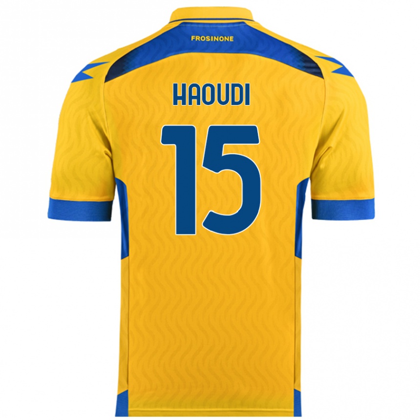 Niño Fútbol Camiseta Hamza Haoudi #15 Amarillo 1ª Equipación 2024/25 México