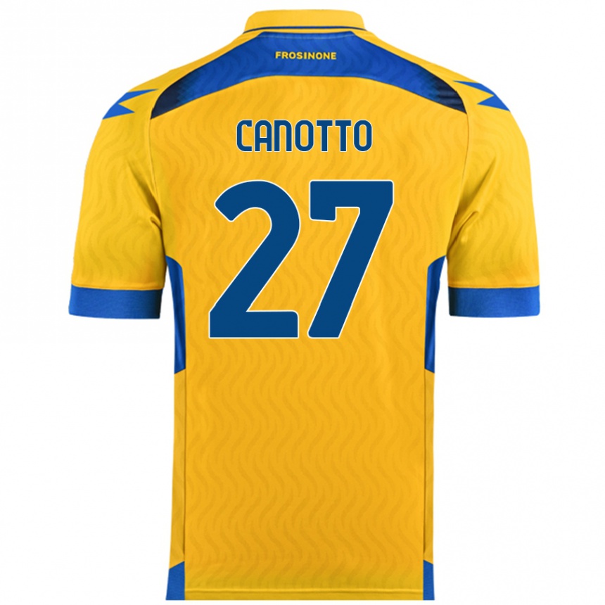 Niño Fútbol Camiseta Luigi Canotto #27 Amarillo 1ª Equipación 2024/25 México