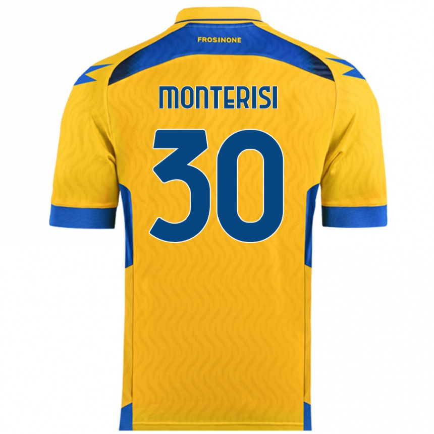 Niño Fútbol Camiseta Ilario Monterisi #30 Amarillo 1ª Equipación 2024/25 México