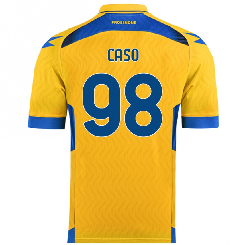 Niño Fútbol Camiseta Giuseppe Caso #98 Amarillo 1ª Equipación 2024/25 México