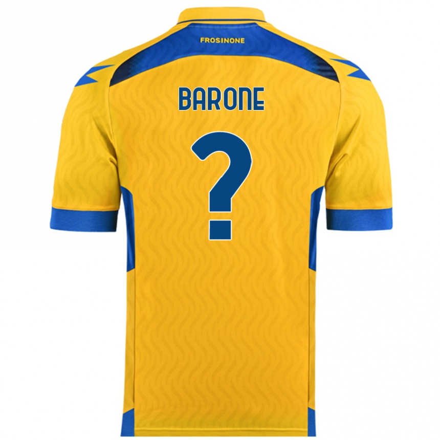 Niño Fútbol Camiseta Filippo Barone #0 Amarillo 1ª Equipación 2024/25 México