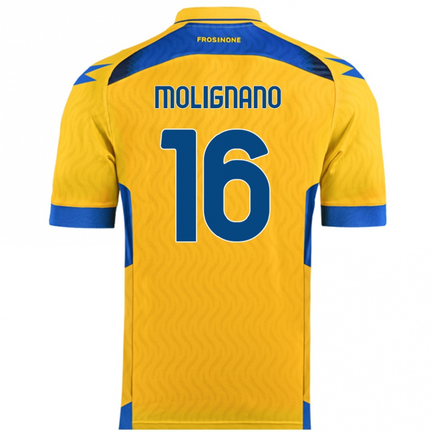 Niño Fútbol Camiseta Gaetano Molignano #16 Amarillo 1ª Equipación 2024/25 México