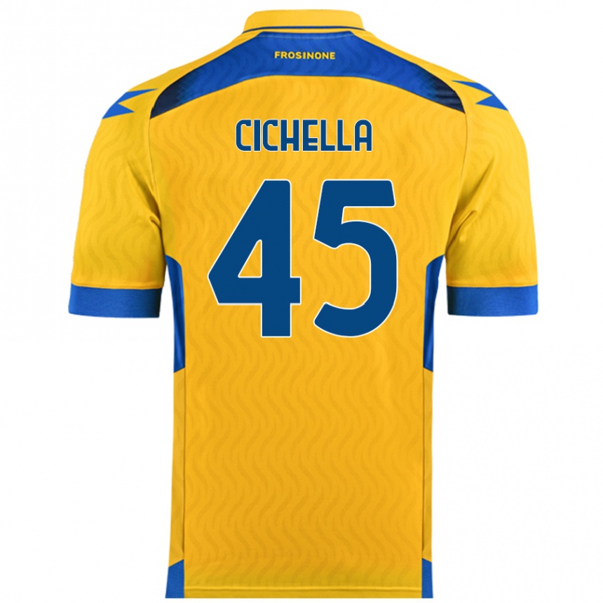 Niño Fútbol Camiseta Matteo Cichella #45 Amarillo 1ª Equipación 2024/25 México