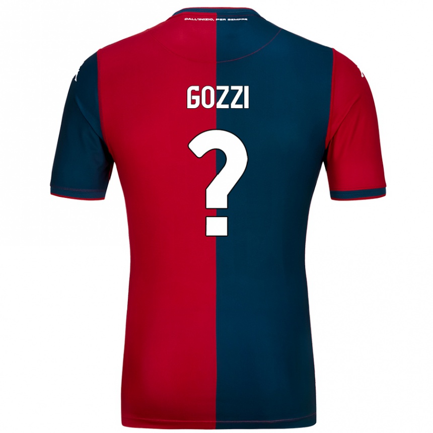 Niño Fútbol Camiseta Paolo Gozzi #0 Rojo Azul Oscuro 1ª Equipación 2024/25 México