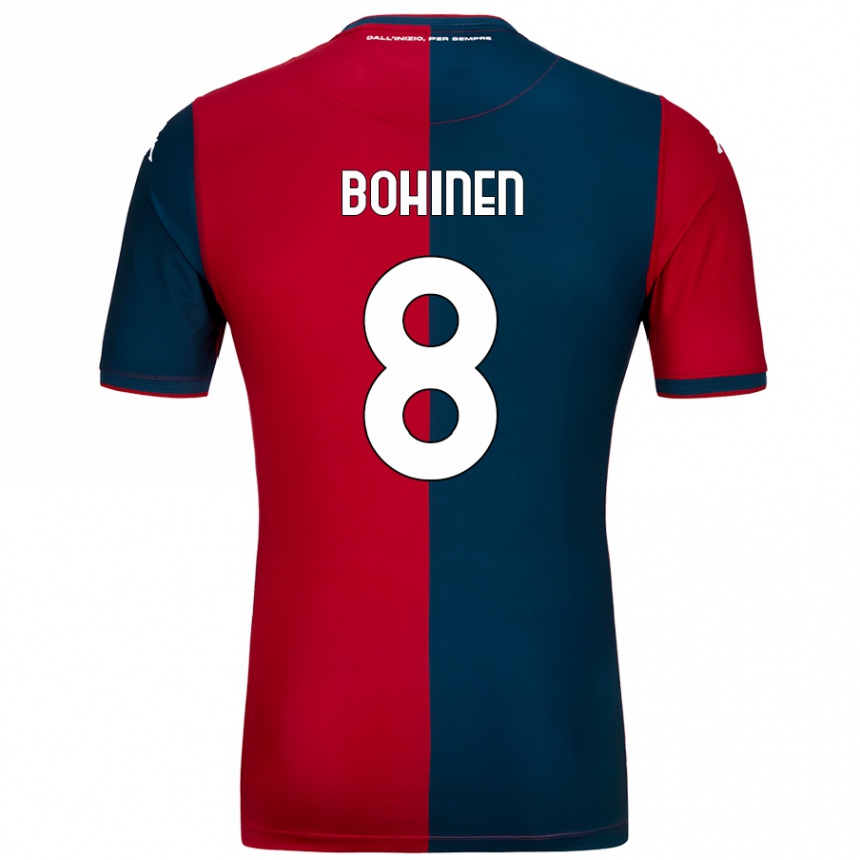 Niño Fútbol Camiseta Emil Bohinen #8 Rojo Azul Oscuro 1ª Equipación 2024/25 México