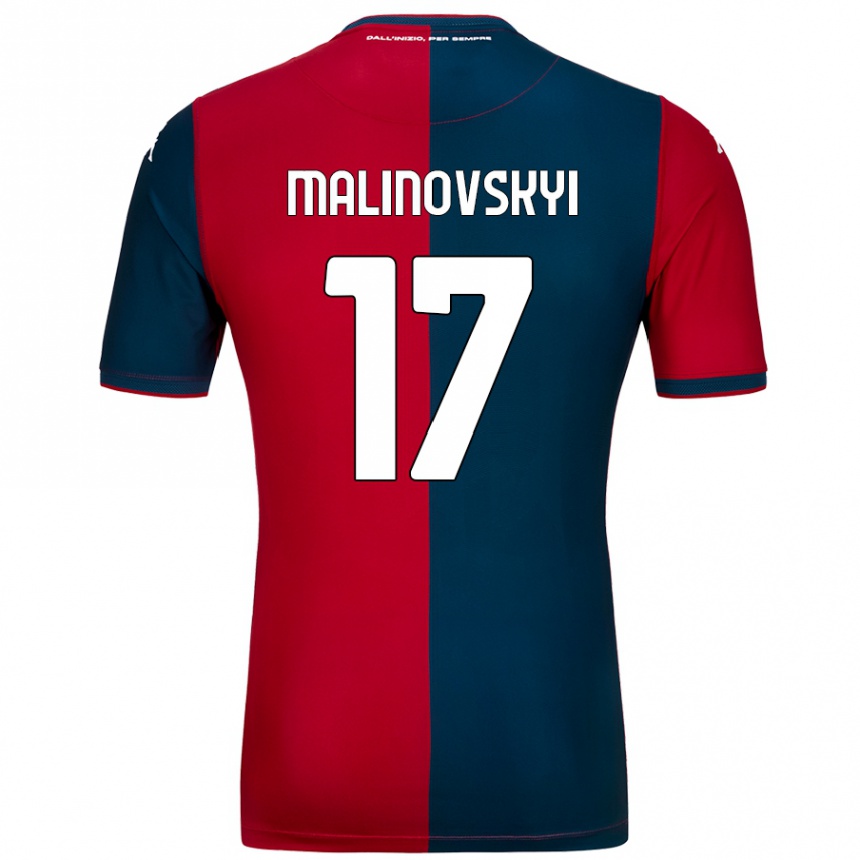 Niño Fútbol Camiseta Ruslan Malinovskyi #17 Rojo Azul Oscuro 1ª Equipación 2024/25 México