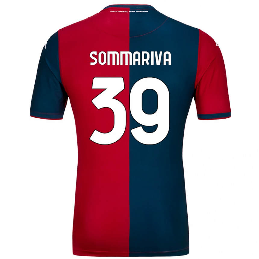 Niño Fútbol Camiseta Daniele Sommariva #39 Rojo Azul Oscuro 1ª Equipación 2024/25 México