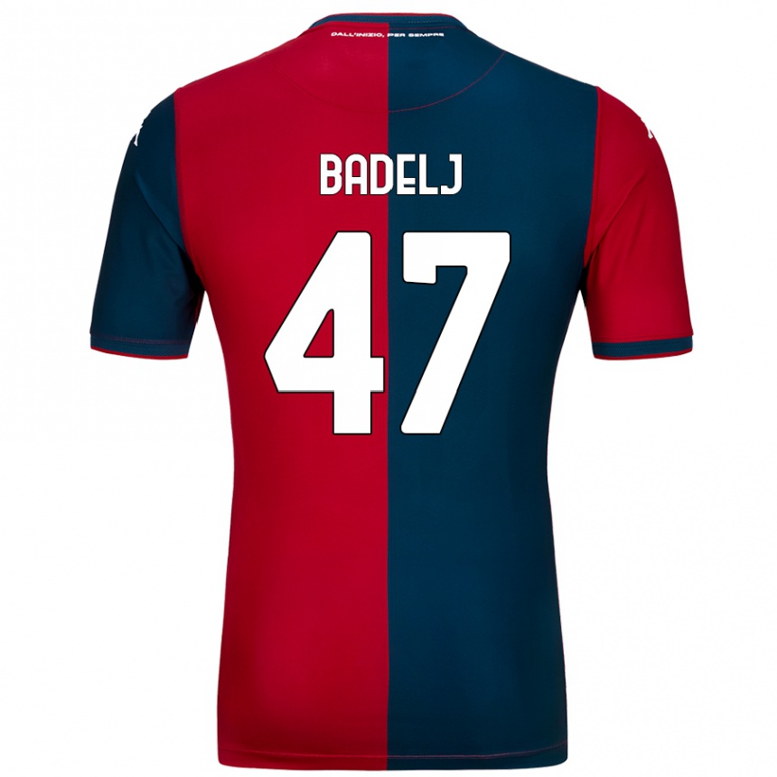 Niño Fútbol Camiseta Milan Badelj #47 Rojo Azul Oscuro 1ª Equipación 2024/25 México